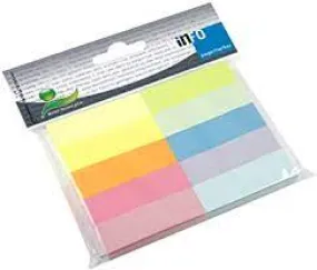 Global Notes 15 x 50 mm Page Marker Brilliant And Pastel Mix  100 Sheets x 10
