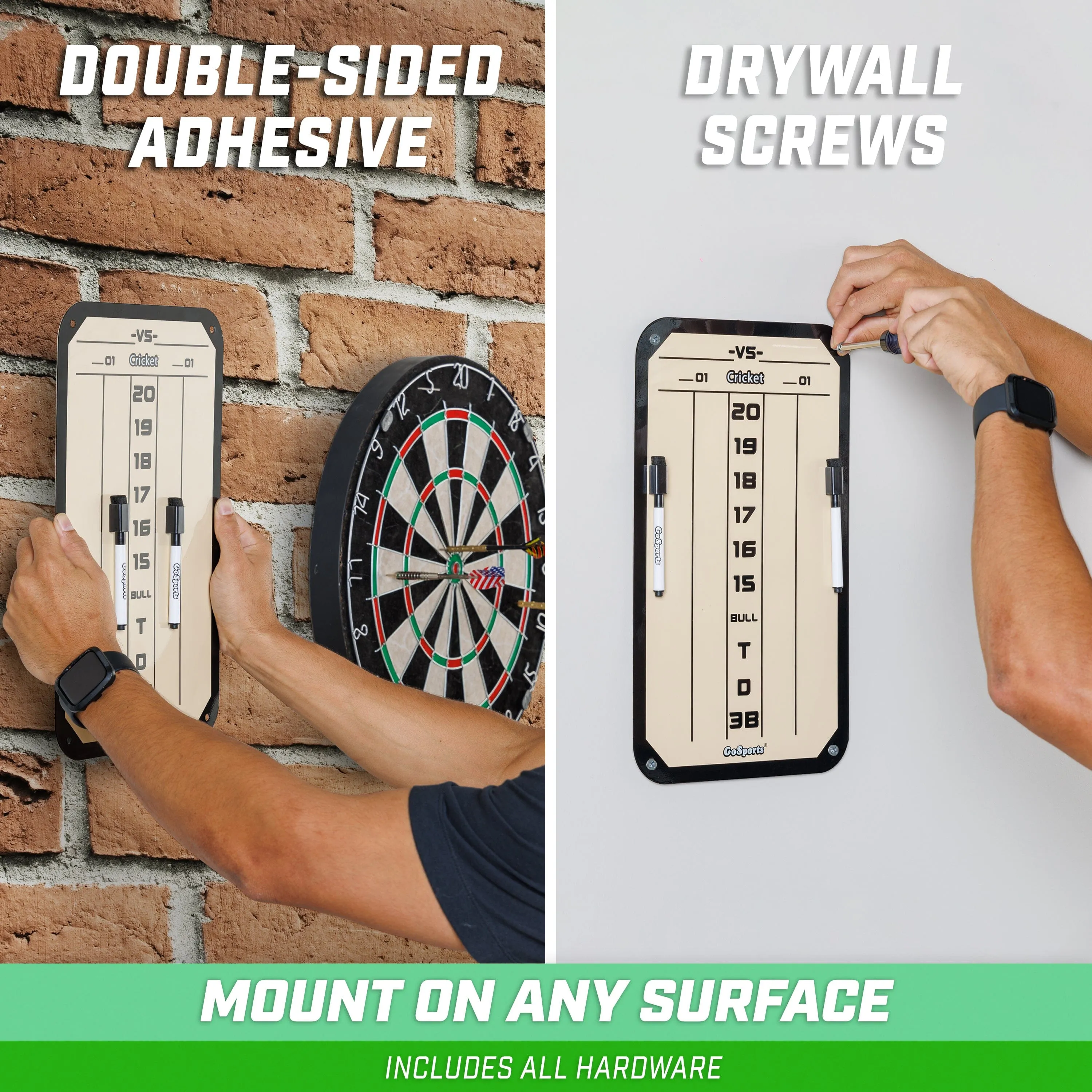 GoSports Dry Erase Steel Darts Scoreboard