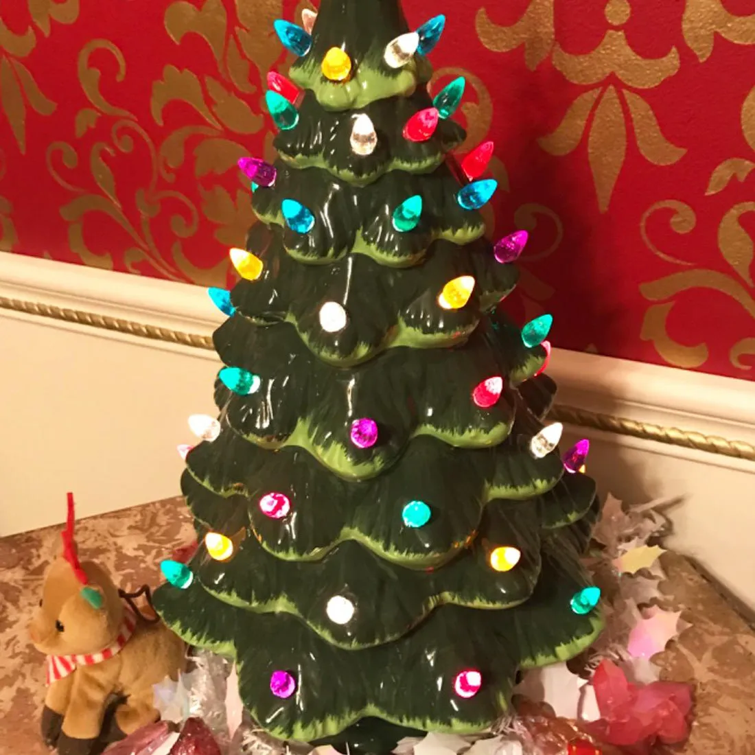 Green Ceramic Christmas Tree - Large