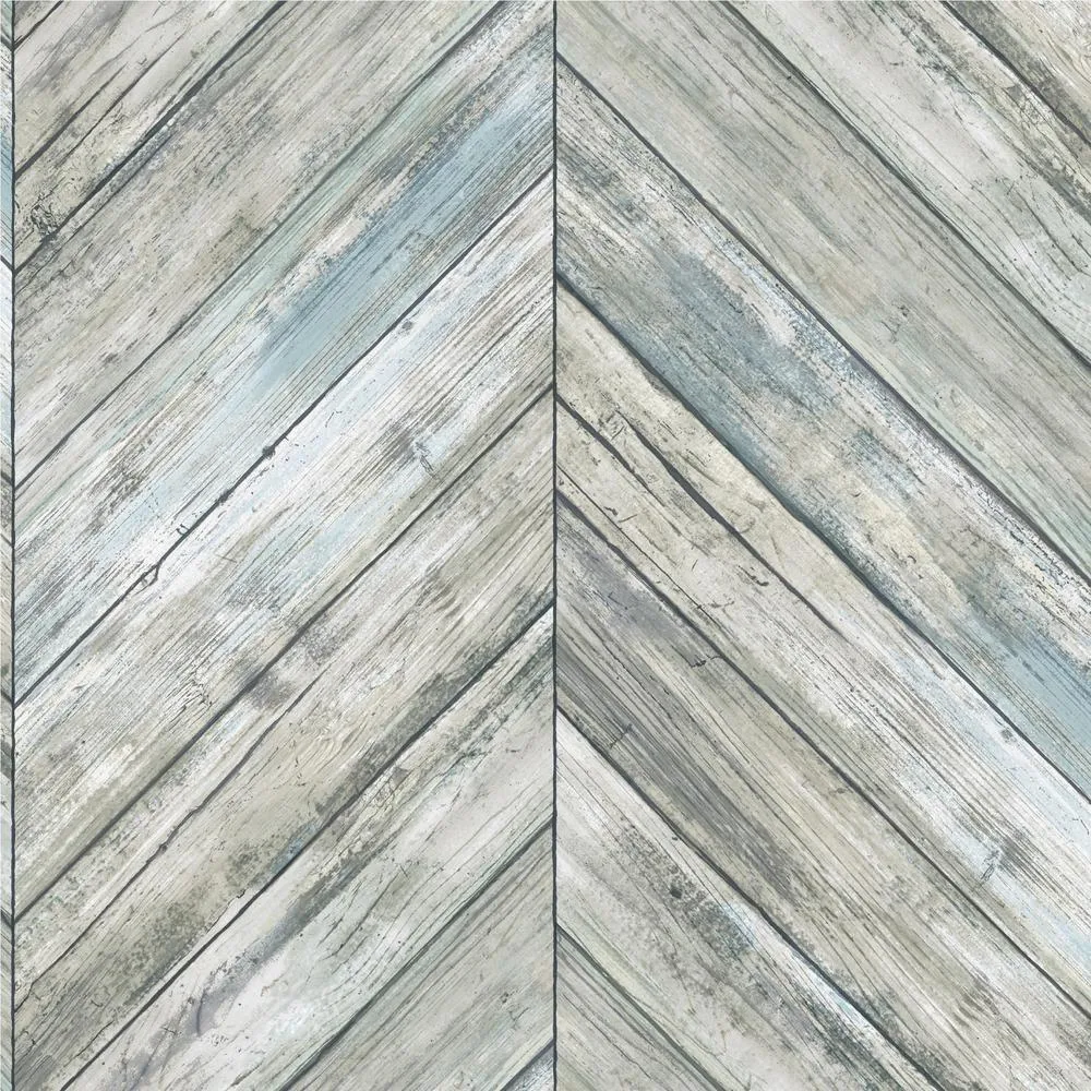 Herringbone Wood Boards Peel and Stick Wallpaper