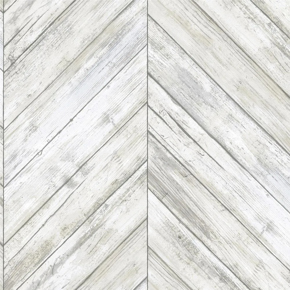 Herringbone Wood Boards Peel and Stick Wallpaper