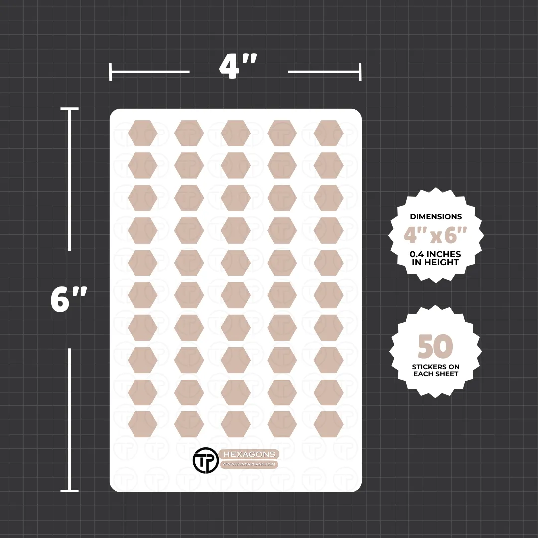 Hexagons - Planner Stickers