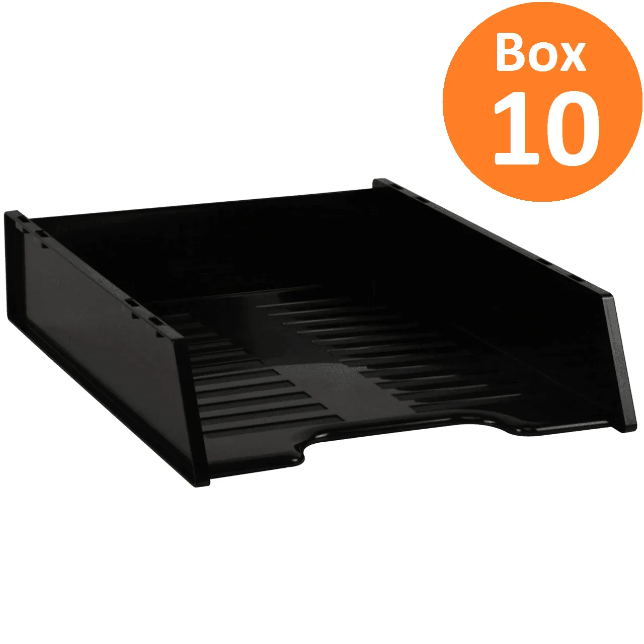 Italplast Document Filing Trays Black Green Recycled Box 10