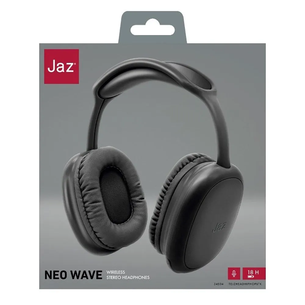Jaz Neo Wave Trådløs Bluetooth Over-Ear Hovedtelefoner - Sort