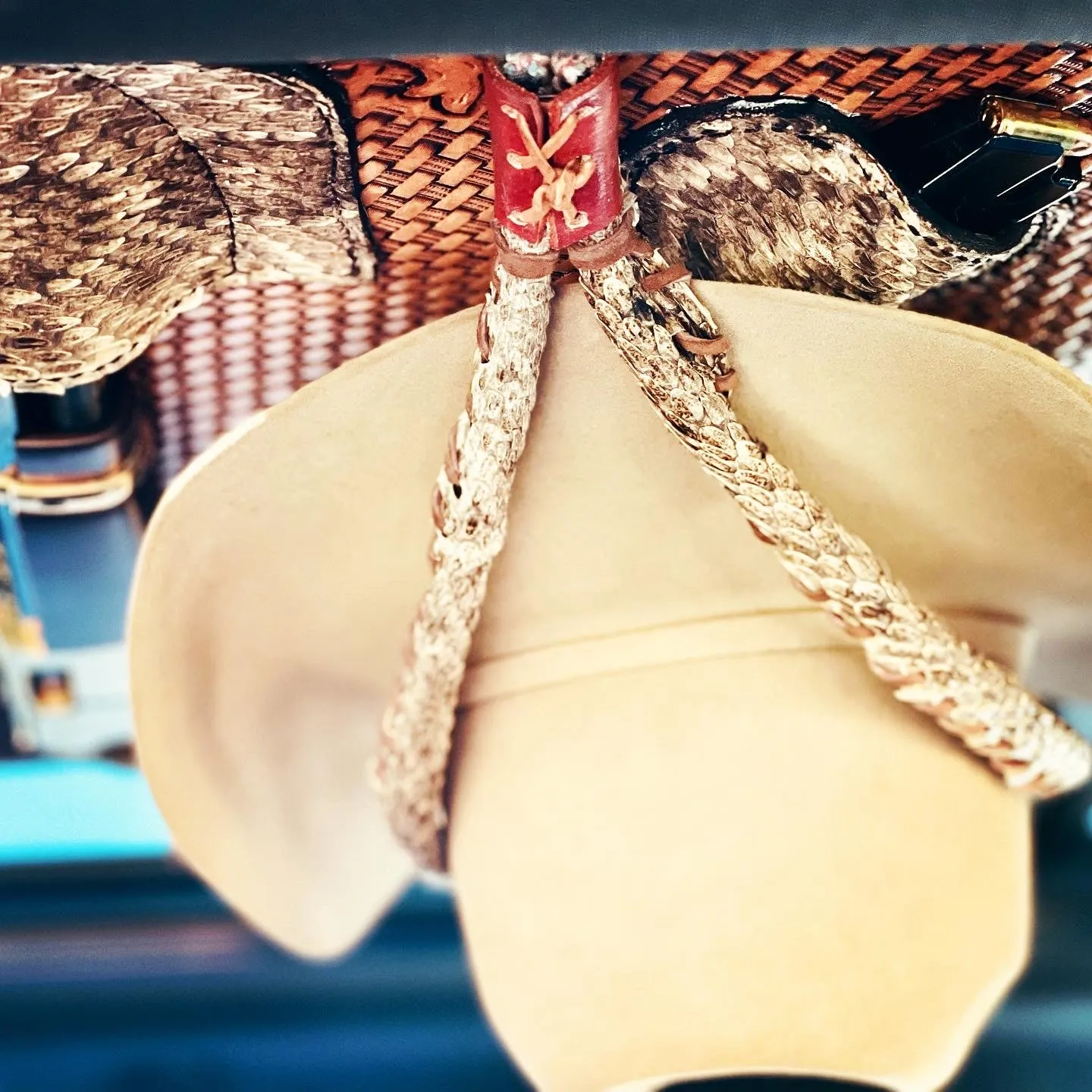 JM Mares Leg Rattlesnake Gun Holster Cowboy Hat Rack Edition