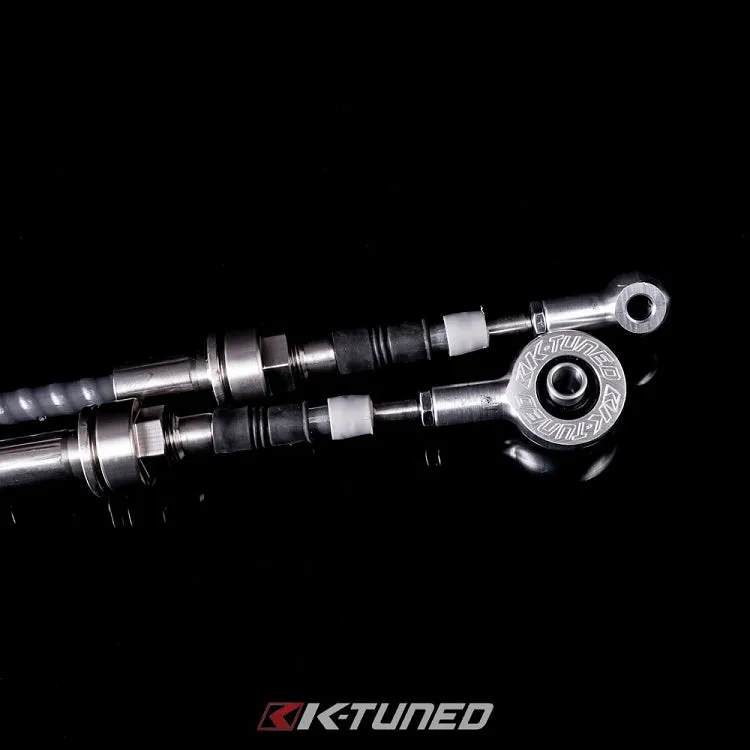 K-Tuned Shifter Cables - Race Spec Shifter Cables (w/ Billet Trans Bracket) - R-SFT-CAB