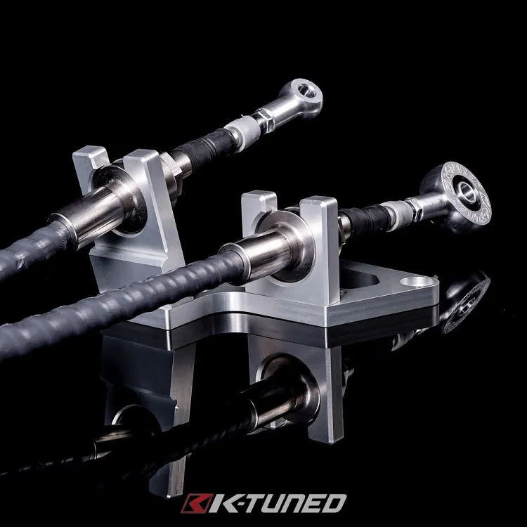 K-Tuned Shifter Cables - Race Spec Shifter Cables (w/ Billet Trans Bracket) - R-SFT-CAB