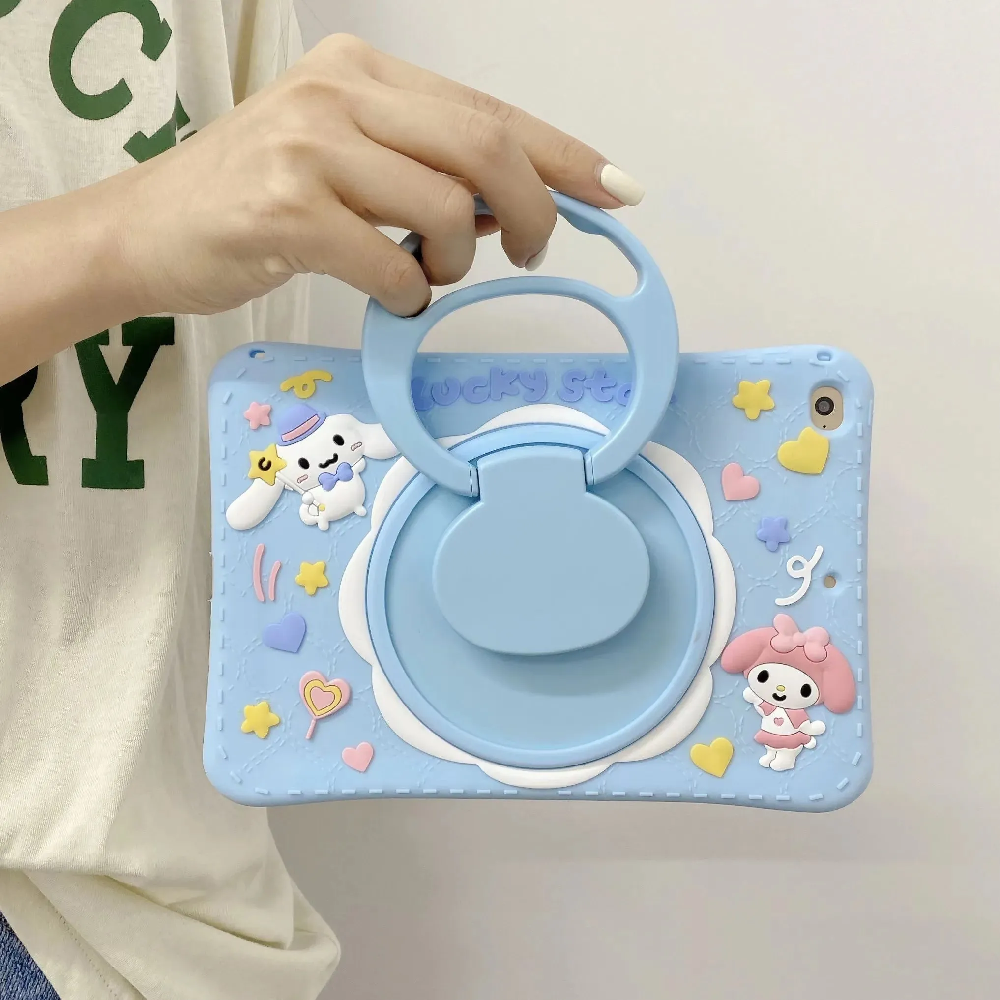 Kawaii Sillicone iPad Case (My Melody & Cinnamoroll)
