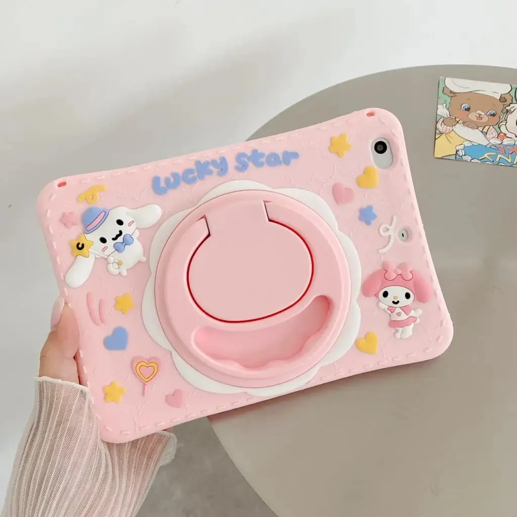 Kawaii Sillicone iPad Case (My Melody & Cinnamoroll)
