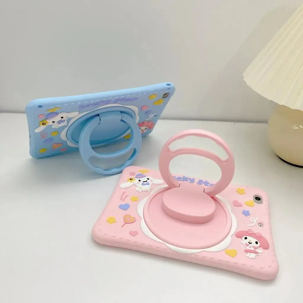 Kawaii Sillicone iPad Case (My Melody & Cinnamoroll)