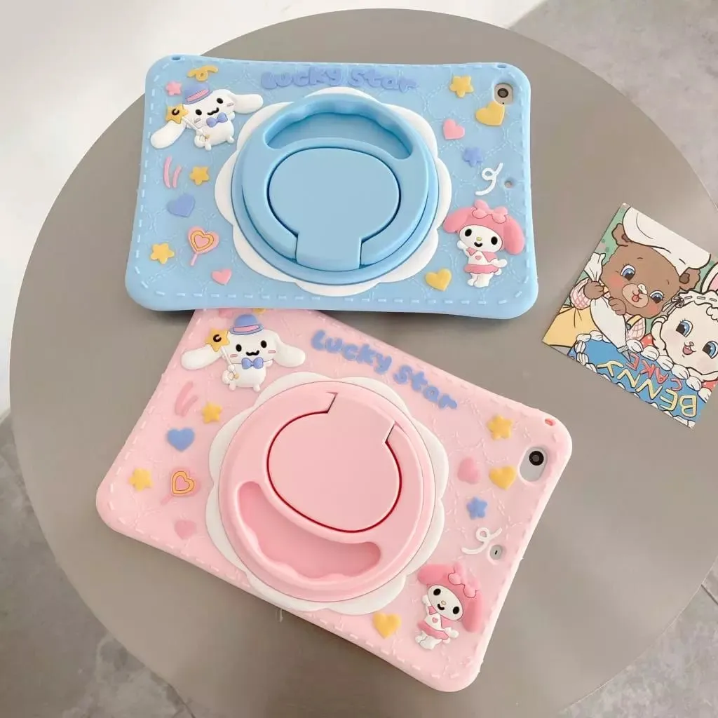 Kawaii Sillicone iPad Case (My Melody & Cinnamoroll)