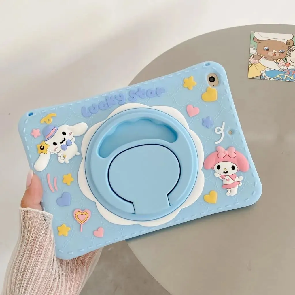 Kawaii Sillicone iPad Case (My Melody & Cinnamoroll)