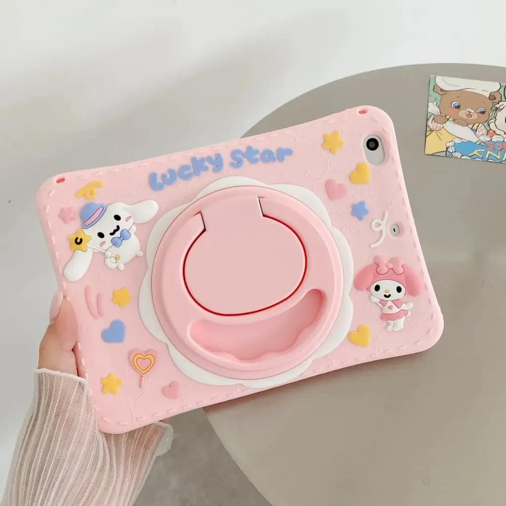 Kawaii Sillicone iPad Case (My Melody & Cinnamoroll)