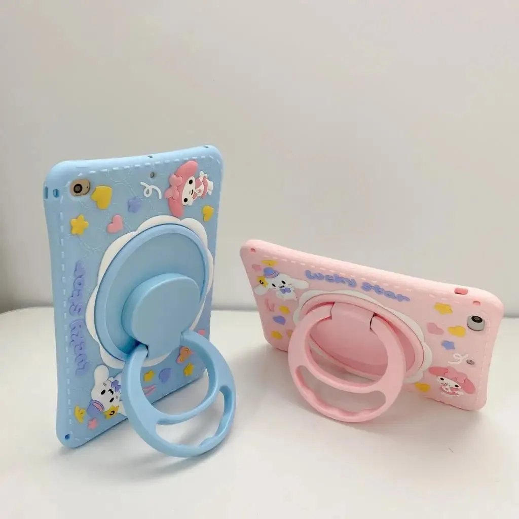 Kawaii Sillicone iPad Case (My Melody & Cinnamoroll)