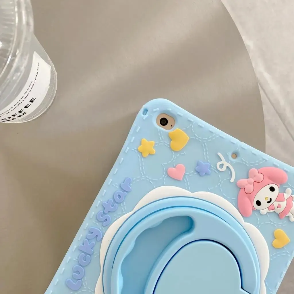 Kawaii Sillicone iPad Case (My Melody & Cinnamoroll)