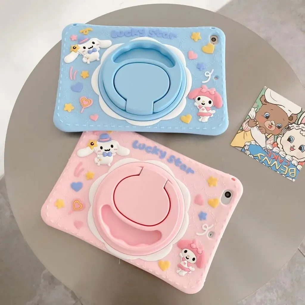Kawaii Sillicone iPad Case (My Melody & Cinnamoroll)