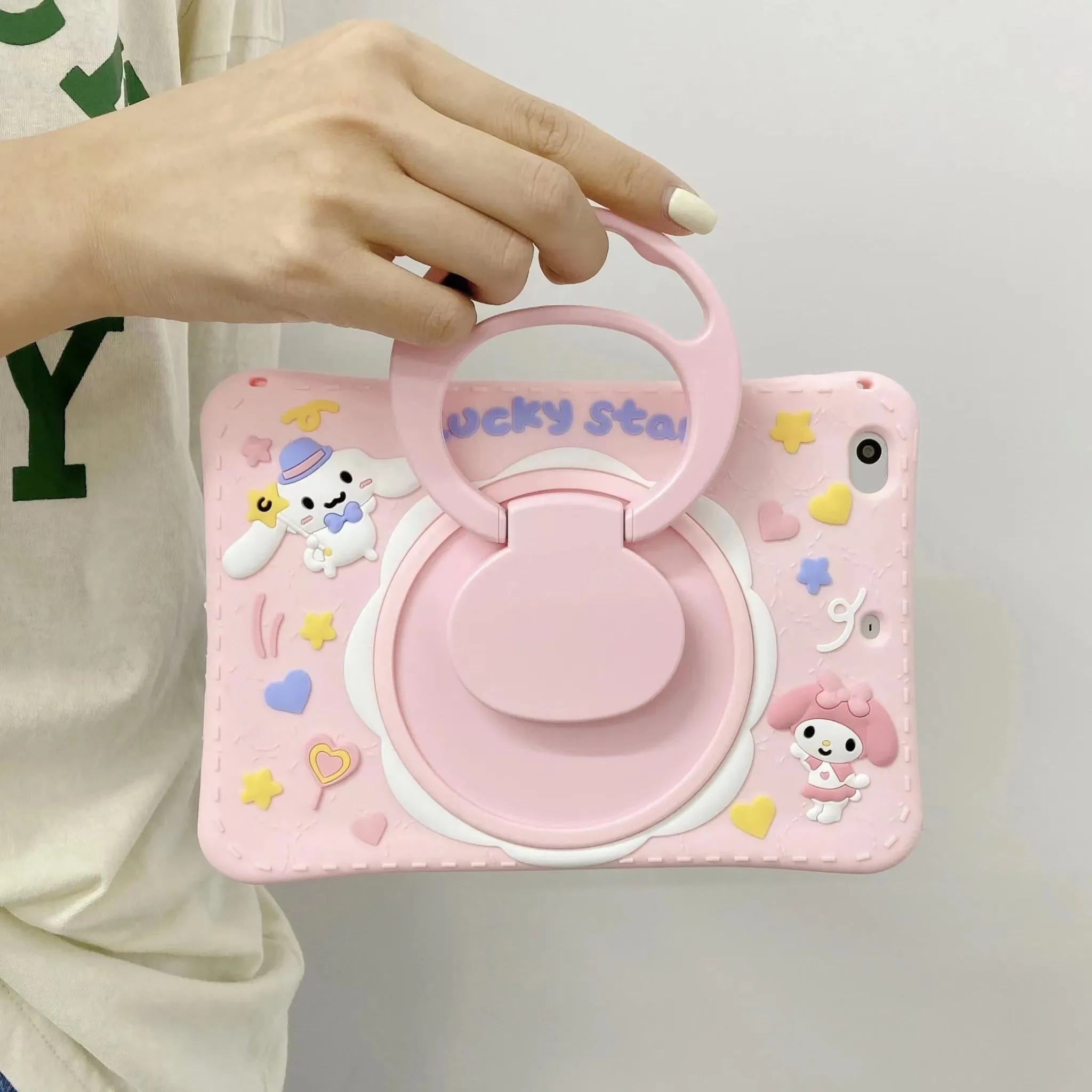 Kawaii Sillicone iPad Case (My Melody & Cinnamoroll)