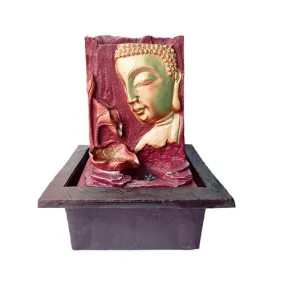 KD HUB Water Fountain for Home Decor and Office Decor - Buddha Fountain for Home Decor - (Table top - Small) (Red Color, 26 cm)
