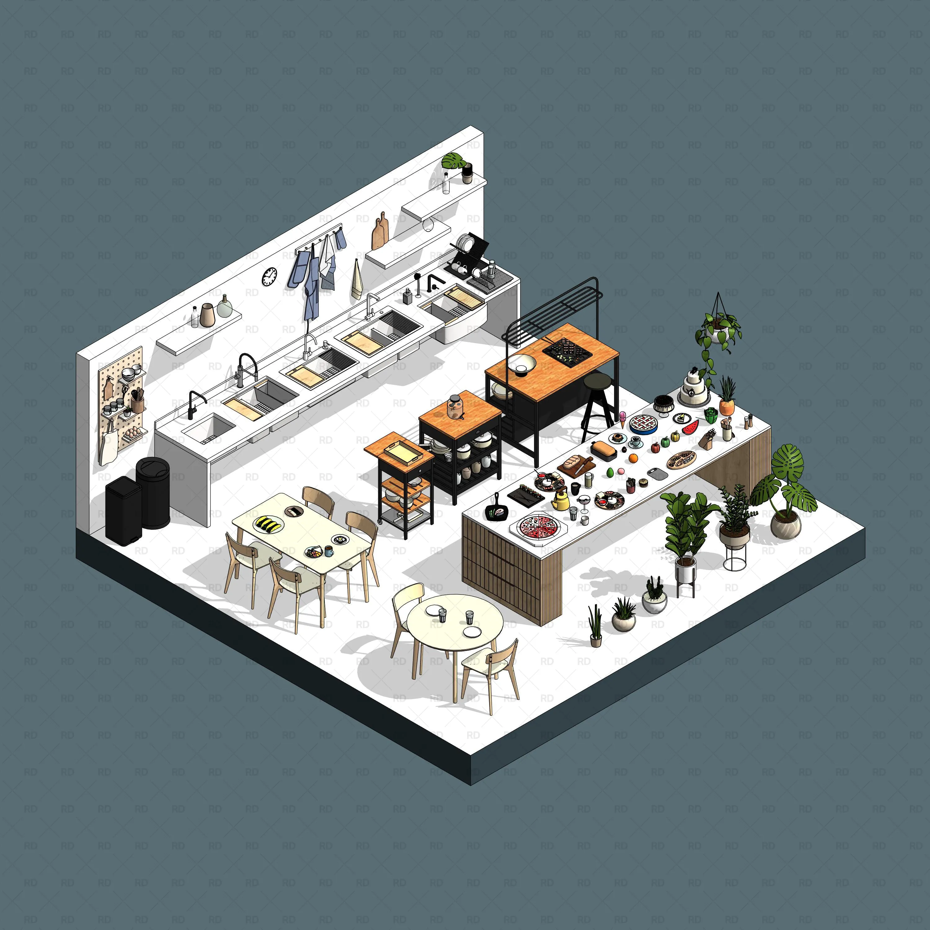 Kitchen Revit Families - Professional