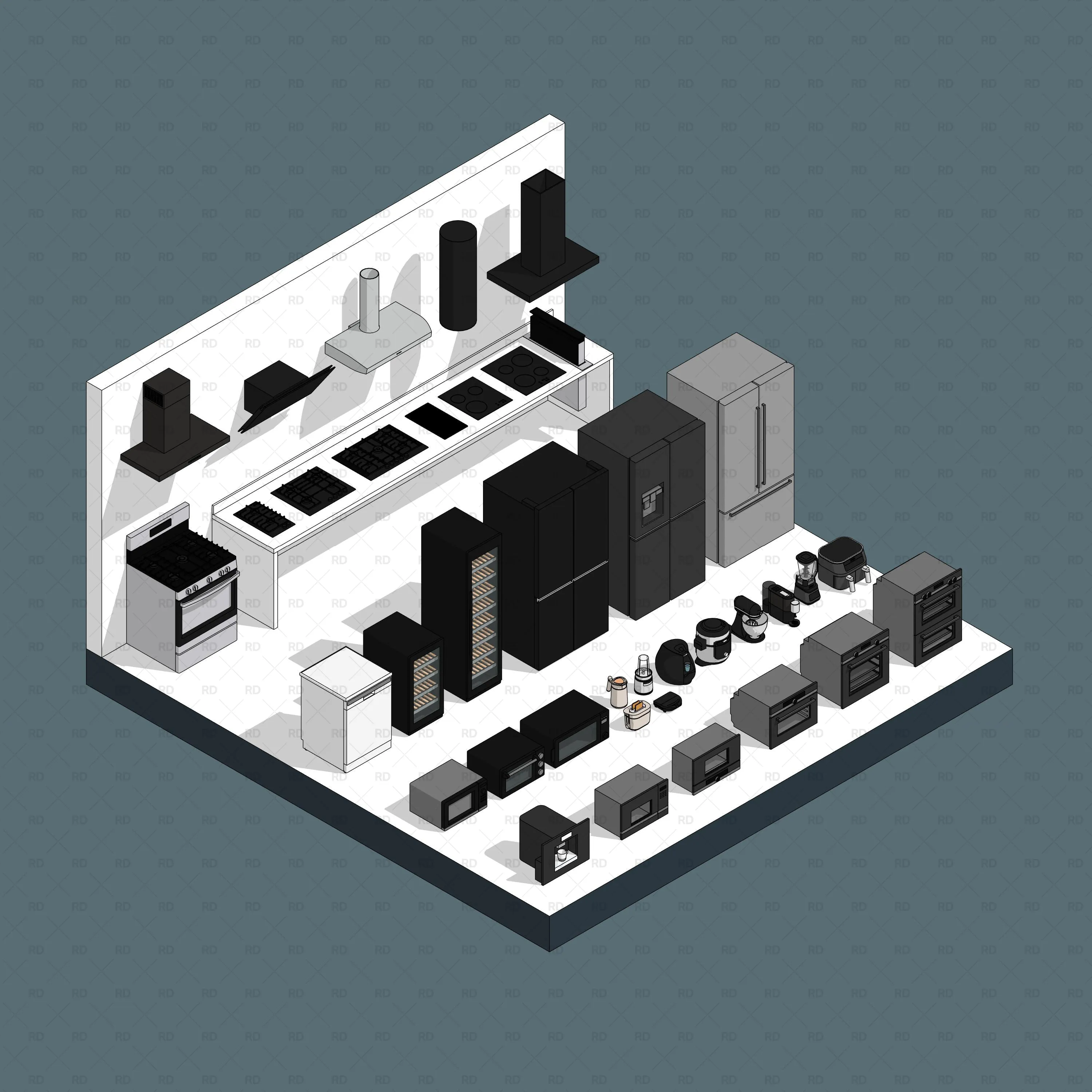 Kitchen Revit Families - Professional