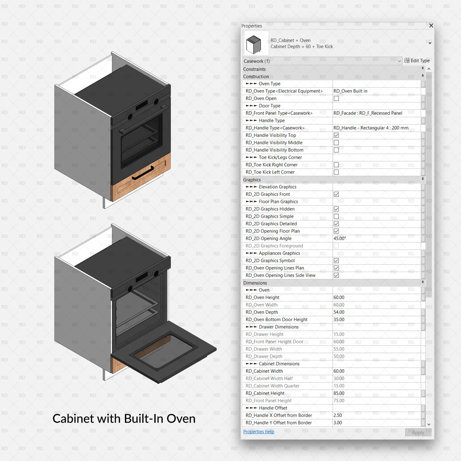 Kitchen Revit Families - Professional