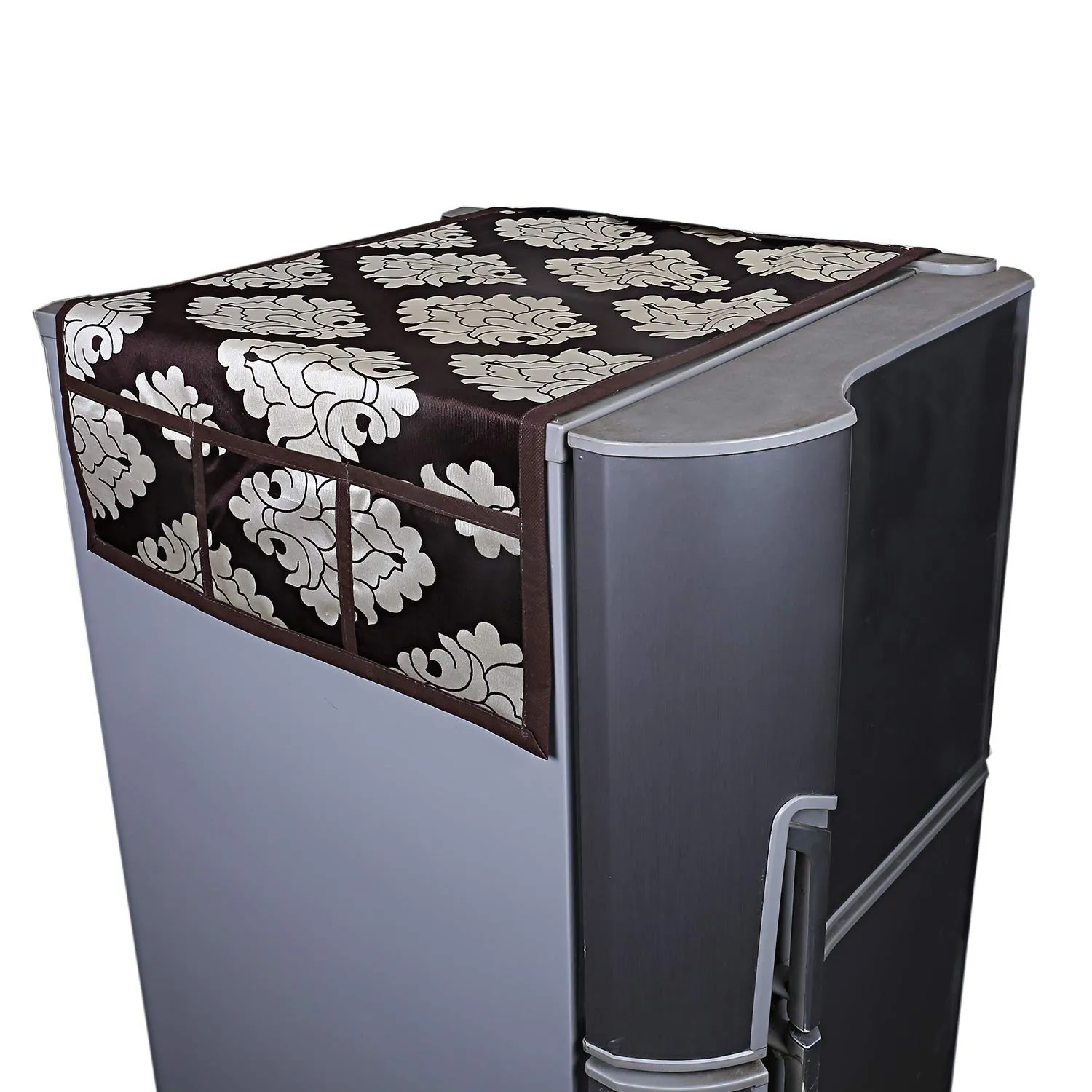Kuber Industries PVC 3 Pieces Fridge Mats, 1 Piece Handle Cover and 1 Piece Fridge Top Cover (Multi) - CTKTC7692