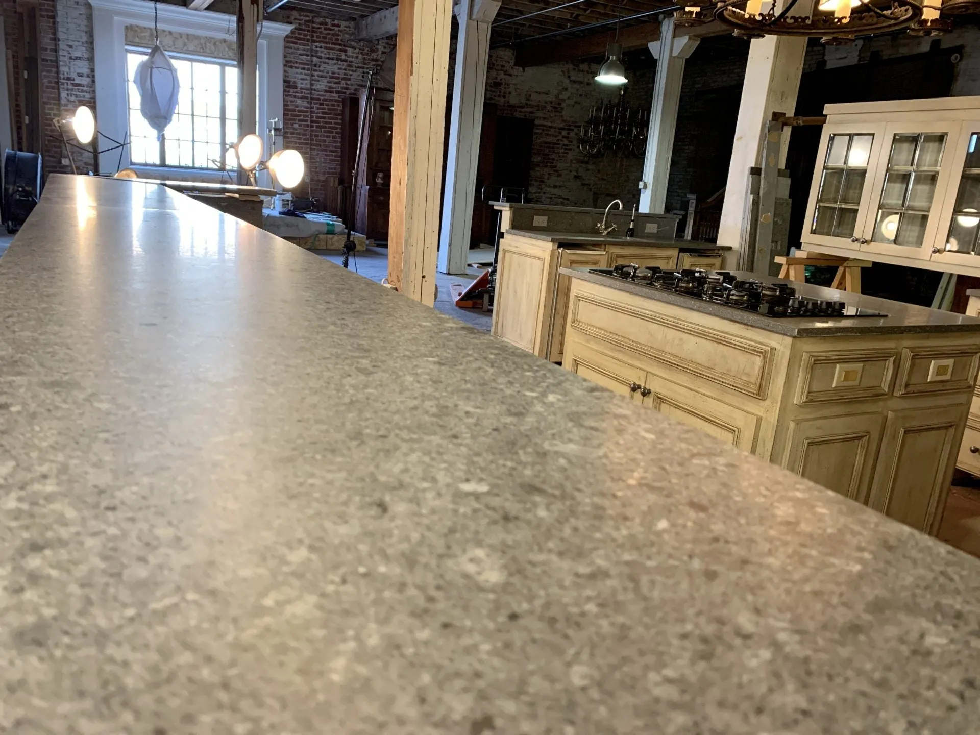 Large Custom Kitchen, Center Island, Bar, Honed Granite Counters