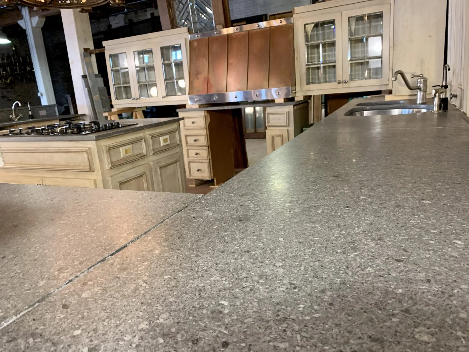 Large Custom Kitchen, Center Island, Bar, Honed Granite Counters