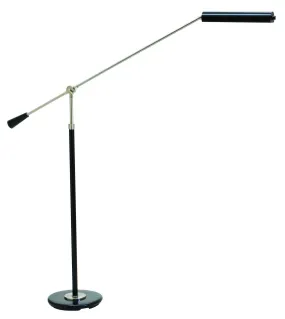 LED Floor Lamp from the Grand Piano Collection in Black & Satin Nickel Finish by House of Troy