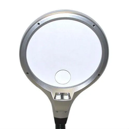 LED Illuminated 2X Magnifying Glass - Desk Lamp