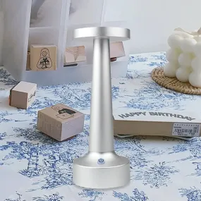 Modern Circle Dining Table Lamp - Waterproof LED Desk Light, Metallic Finish in Black/Silver/Gold