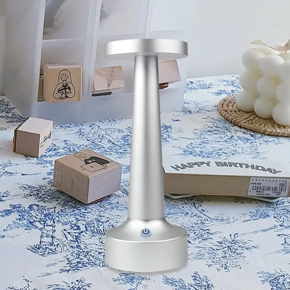 Modern Circle Dining Table Lamp - Waterproof LED Desk Light, Metallic Finish in Black/Silver/Gold