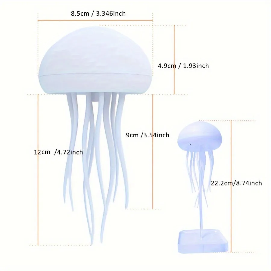 Modern Jellyfish Desk Lamps, USB Powered Adjustable Color Changing LED Night Light