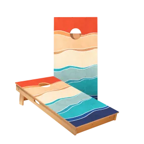 Multi-Color Waves Star Cornhole Boards