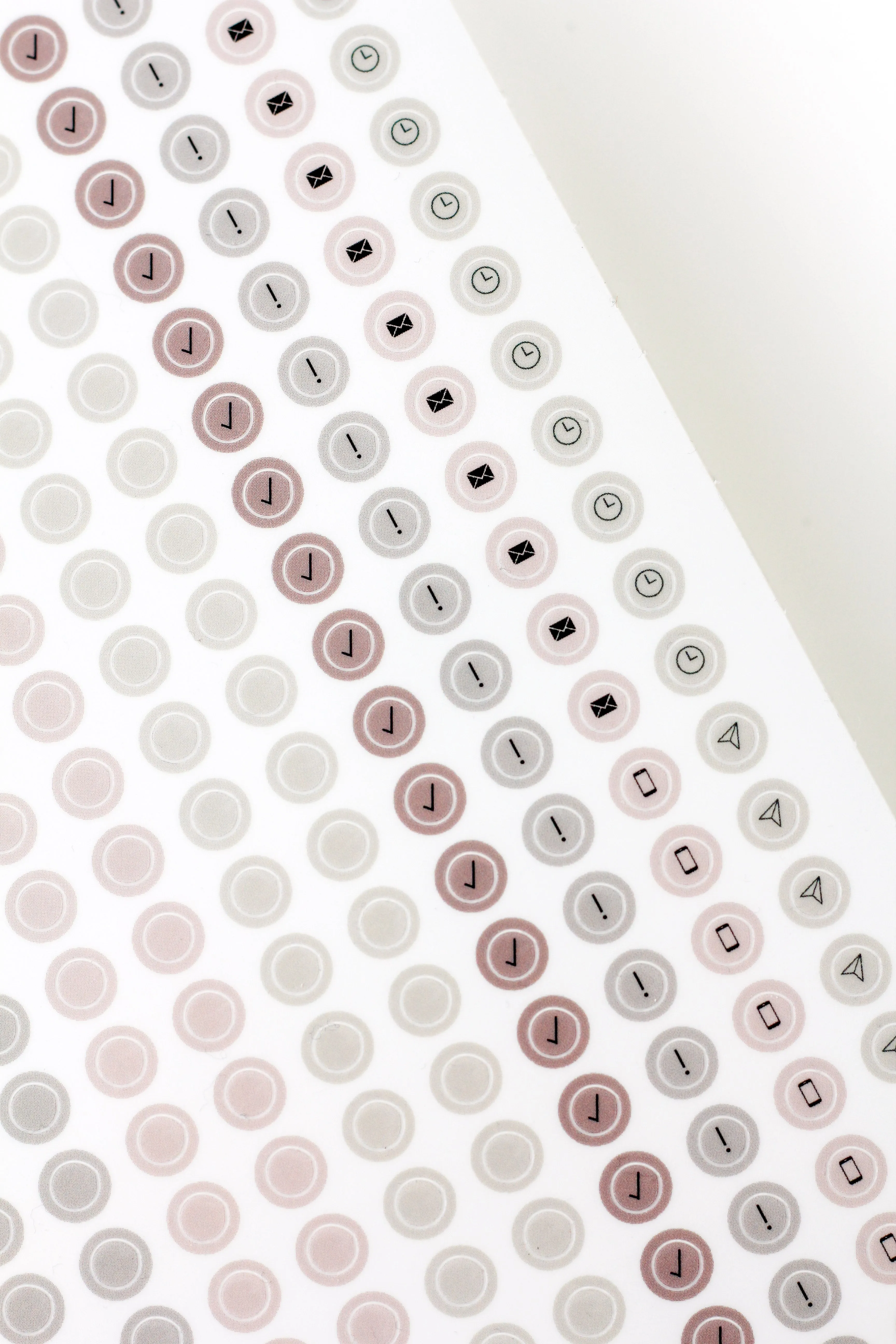 Neutral Dot & Tasks | Transparent Planner Stickers