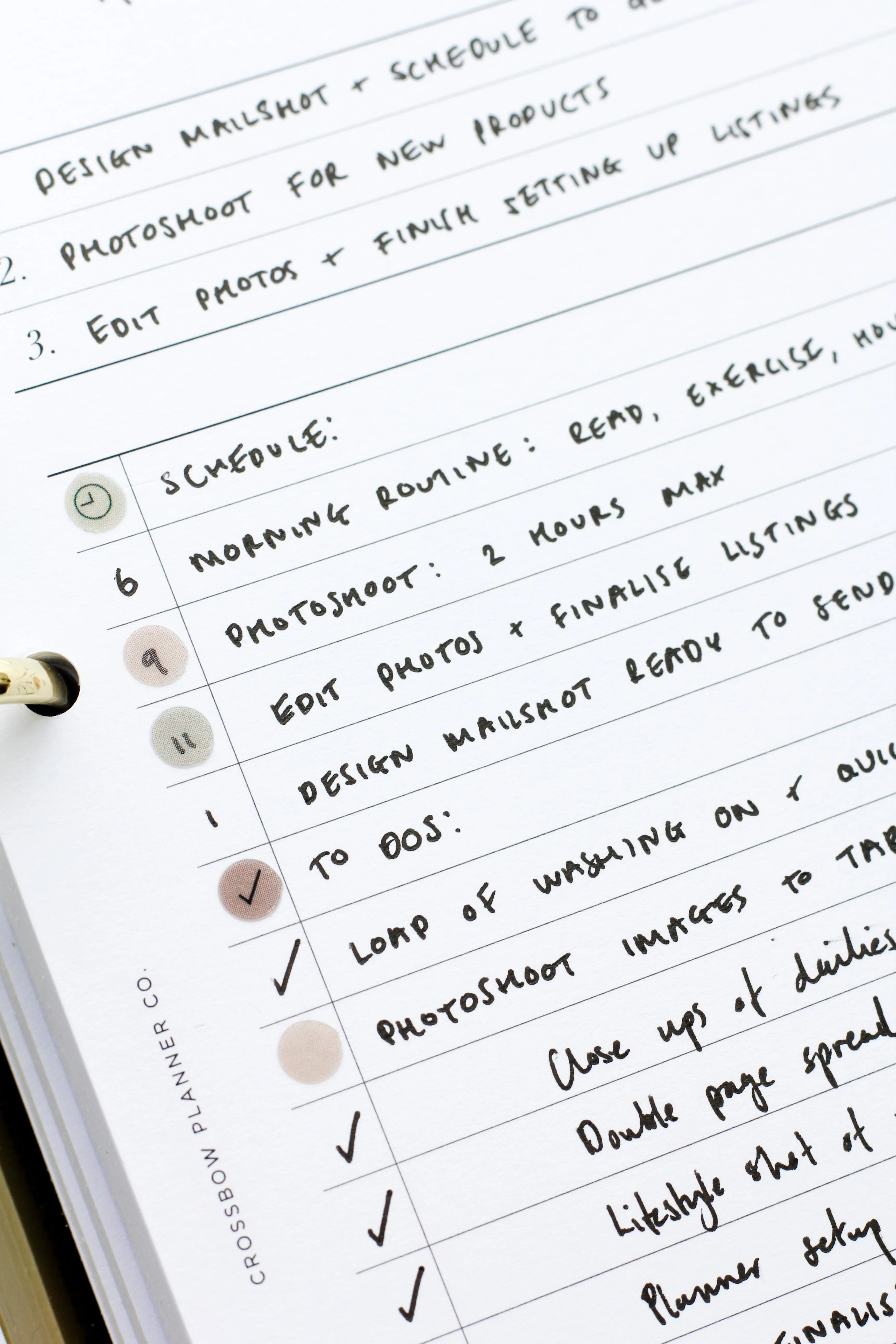 Neutral Dot & Tasks | Transparent Planner Stickers