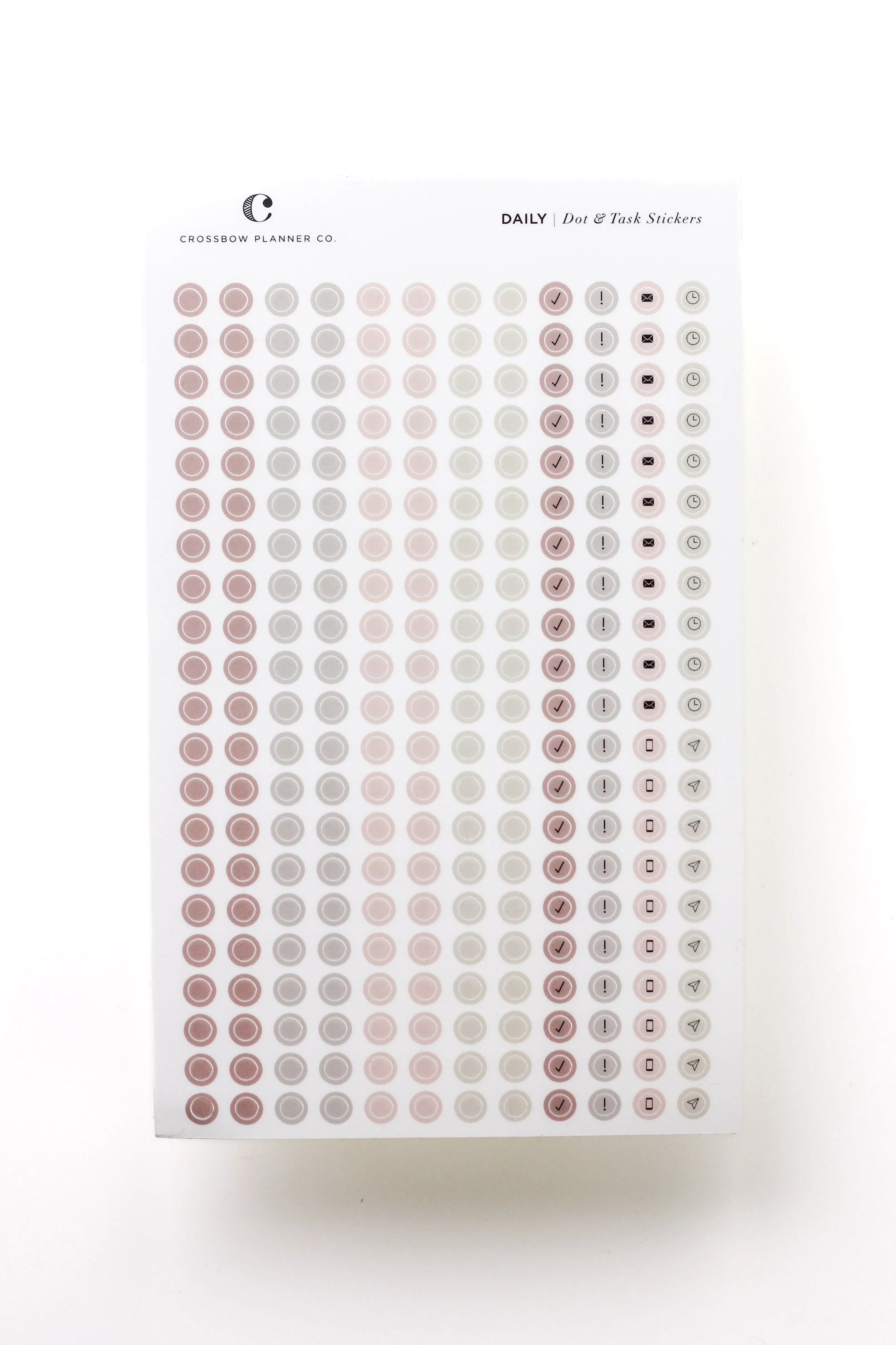 Neutral Dot & Tasks | Transparent Planner Stickers