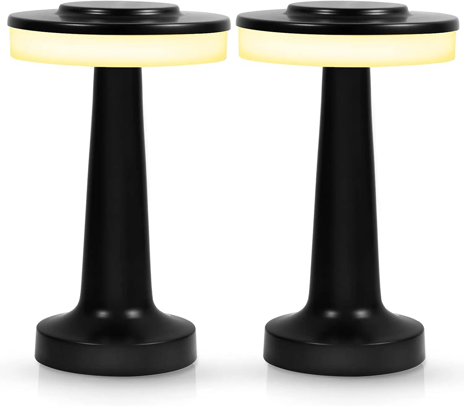 Nightstand Lamp Set of 2, Portable Table Sensor Control