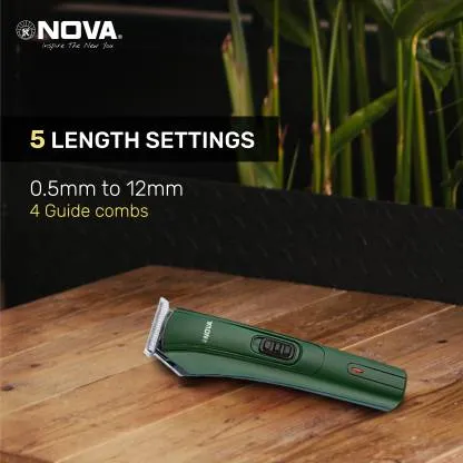 NOVA NHT 1039/03 USB Trimmer 45 min Runtime 5 Length Settings  (Green)