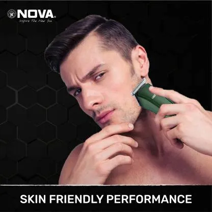NOVA NHT 1039/03 USB Trimmer 45 min Runtime 5 Length Settings  (Green)