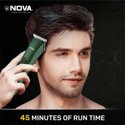 NOVA NHT 1039/03 USB Trimmer 45 min Runtime 5 Length Settings  (Green)