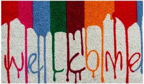 OnlyMat Colourful Multi-colour Natural Printed Coir Door Mat