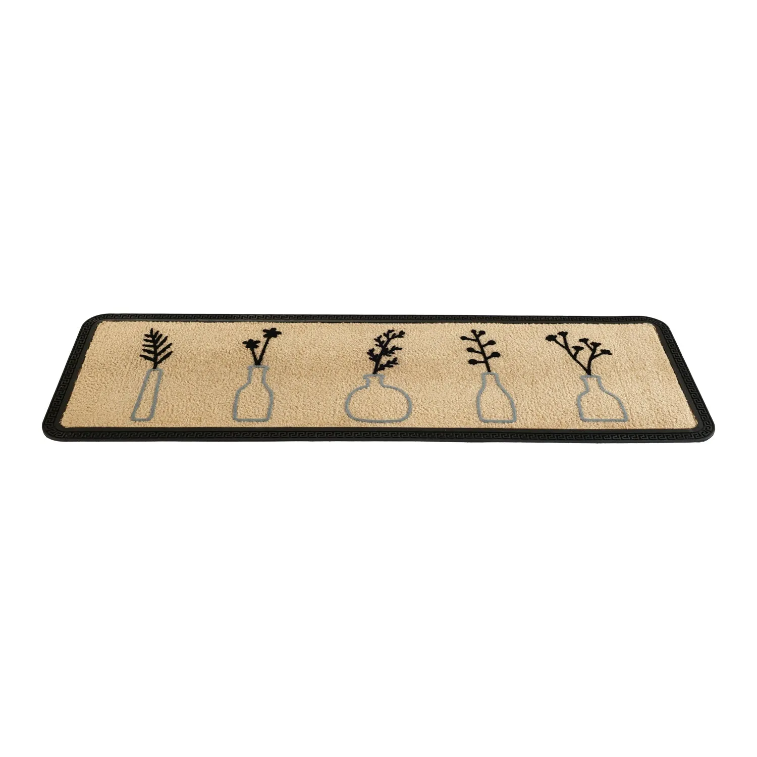 OnlyMat Luxury Soft Pots Pattern Floor Mat - Beige, Bath Mat, Anti-Skid, Water Absorbing, 40 cm x 120 cm