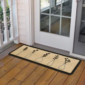 OnlyMat Luxury Soft Pots Pattern Floor Mat - Beige, Bath Mat, Anti-Skid, Water Absorbing, 40 cm x 120 cm