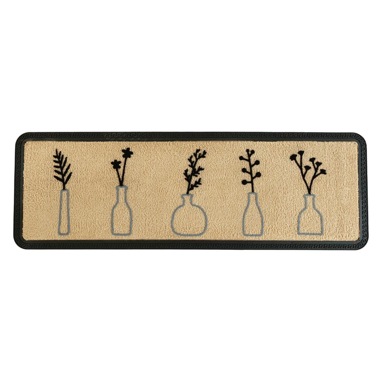 OnlyMat Luxury Soft Pots Pattern Floor Mat - Beige, Bath Mat, Anti-Skid, Water Absorbing, 40 cm x 120 cm