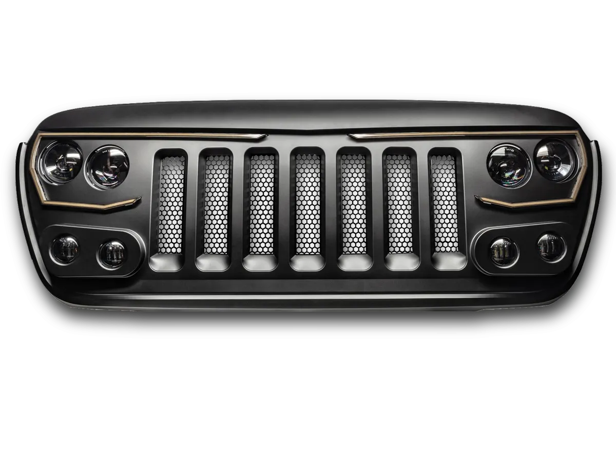 ORACLE Vector Series Grille for 07-18 Jeep Wrangler JK and 18-up Jeep Wrangler JL & 20-up Gladiator JT