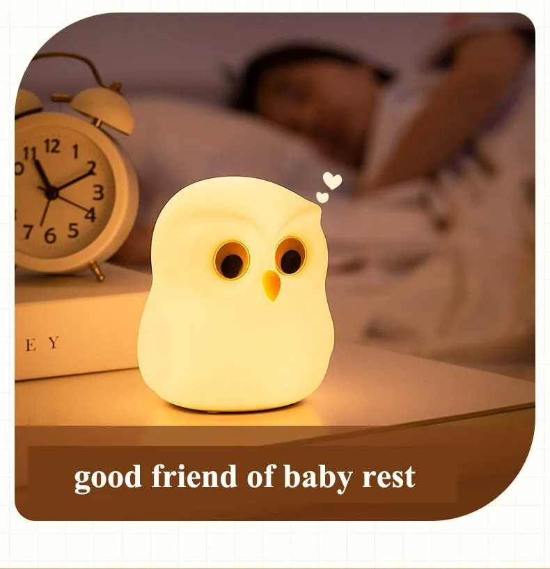 Owl Giraffe Rabbit Buddies LED Night Light Collection