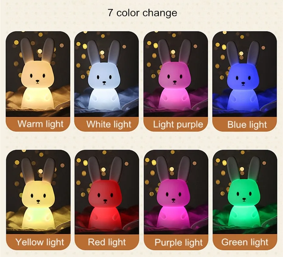 Owl Giraffe Rabbit Buddies LED Night Light Collection