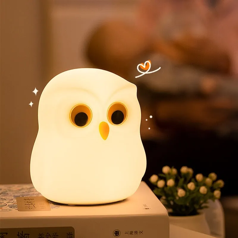 Owl Giraffe Rabbit Buddies LED Night Light Collection