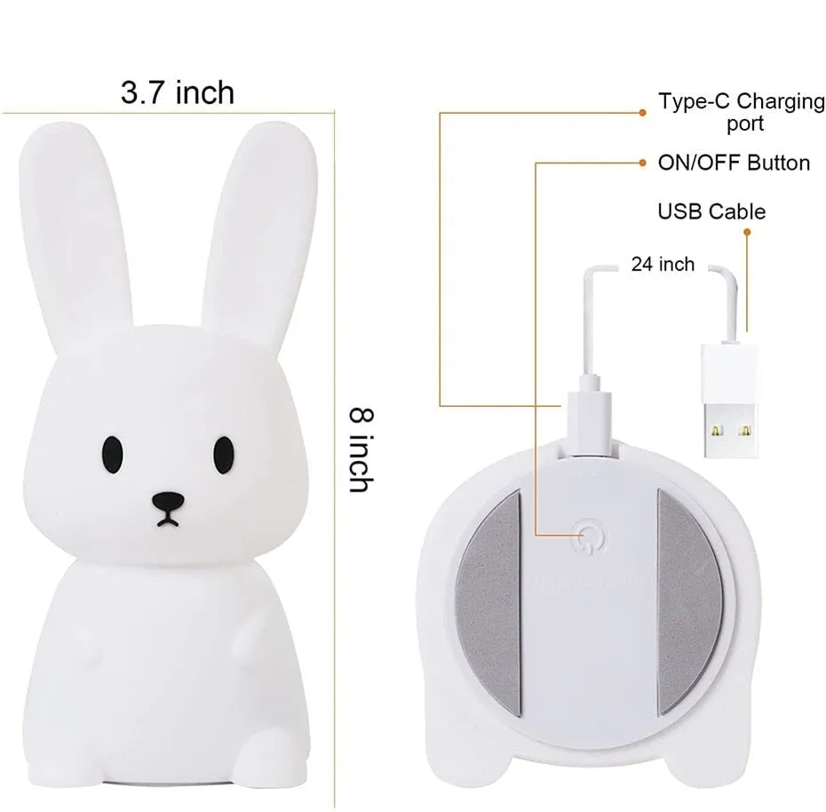 Owl Giraffe Rabbit Buddies LED Night Light Collection